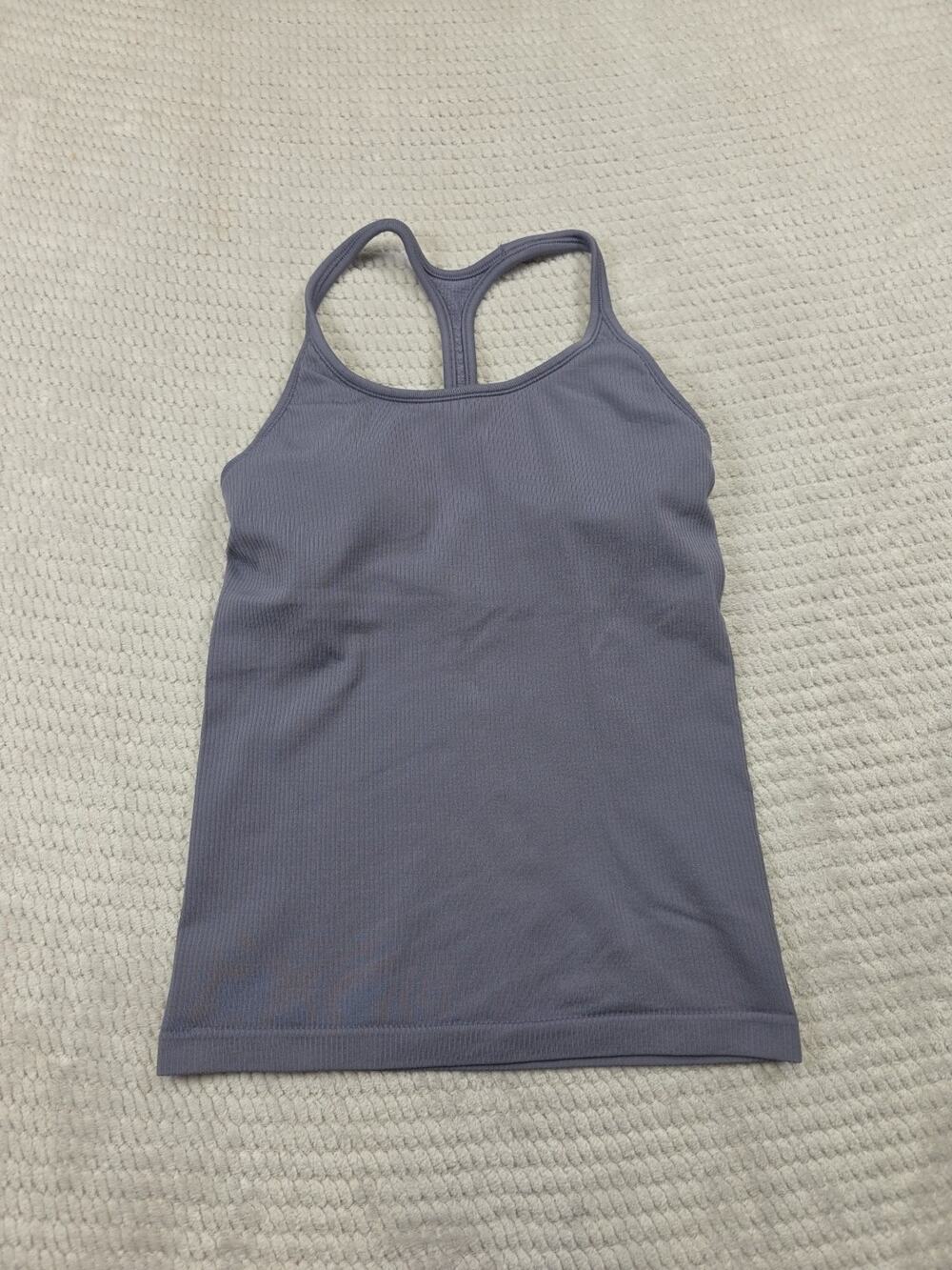 Athleta Shirt Womens Small Renew Built In Bra Tank Gray
